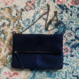 Madison West | Black/Navy Shimmer Crossbody